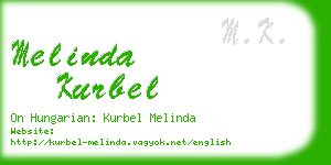 melinda kurbel business card